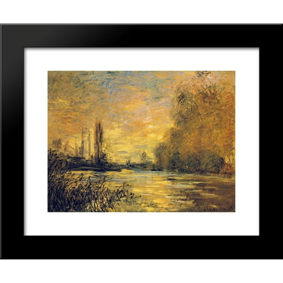 The Small Arm of the Seine at Argenteuil 20x24 Framed Art Print by Monet, Claude
