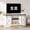 Brown+white, variant on Farmhouse TV Stand for TVs up to 65 Inches – Rustic Entertainment Center with Sliding Barn Doors – Adjustable Shelves & Storage Cabinets – Modern Media Console Table – Brown & White, 1.5m