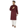thumbnail image 5 of Atasi Cotton Kurta Solid Ethnic- Festive Long Shirt W/ Pintuck Traditional Indian Wear For Men's, 5 of 7