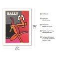 thumbnail image 2 of Bally Shoes - Vintage French Advertising Poster by Bernard Villemot c.1986 - Fine Art Matte Paper Print (Unframed) 20x26in, 2 of 4