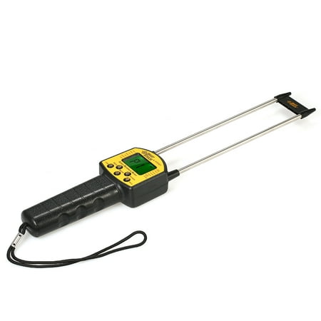 SMART SENSOR Handheld Moisture Meter LCD Digital Grain Moisture Meter Hygrometer with Measuring Probe for Corn Wheat Rice