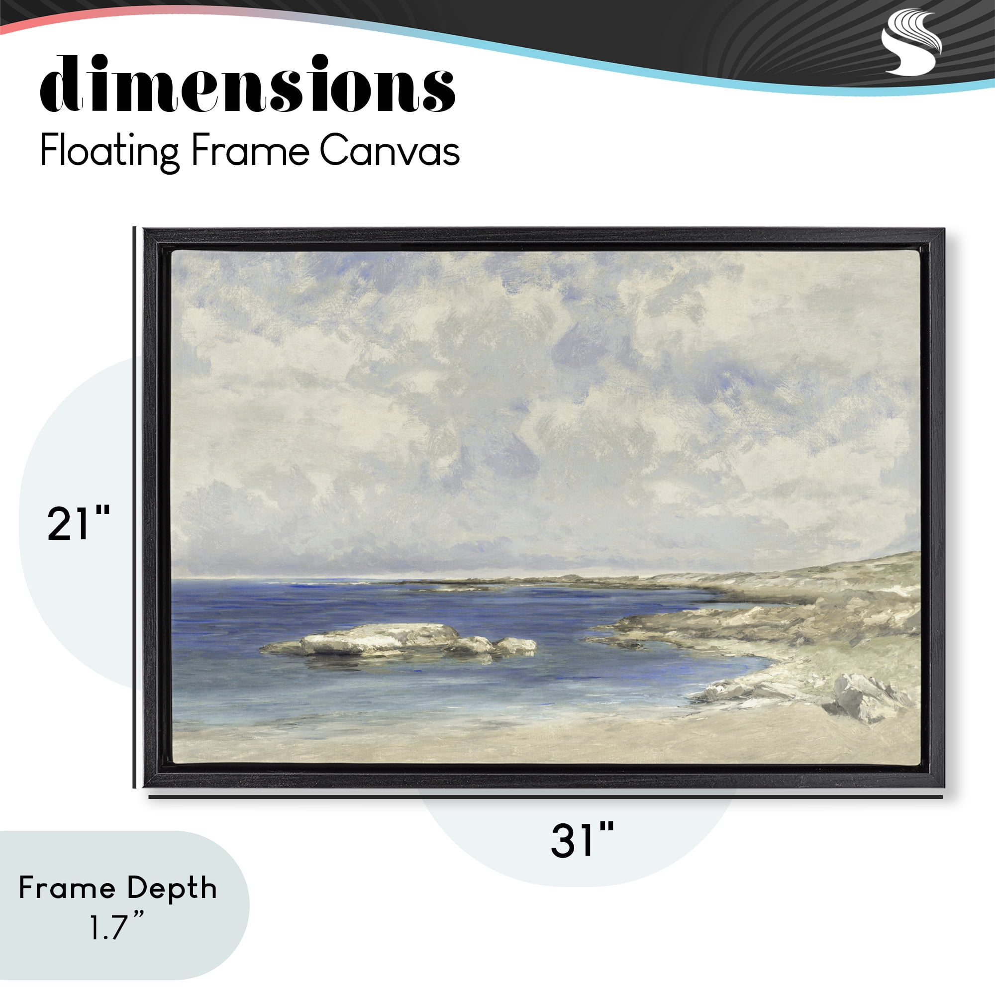 Stupell Industries Pond At Morning Black Framed Floater Canvas Wall Art, design by Christy McKee