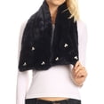 thumbnail image 5 of Sakkas Colette Faux Mink Warm Winter Soft Luxurious KeyHole Scarf - 1787-navy - One Size Regular, 5 of 5