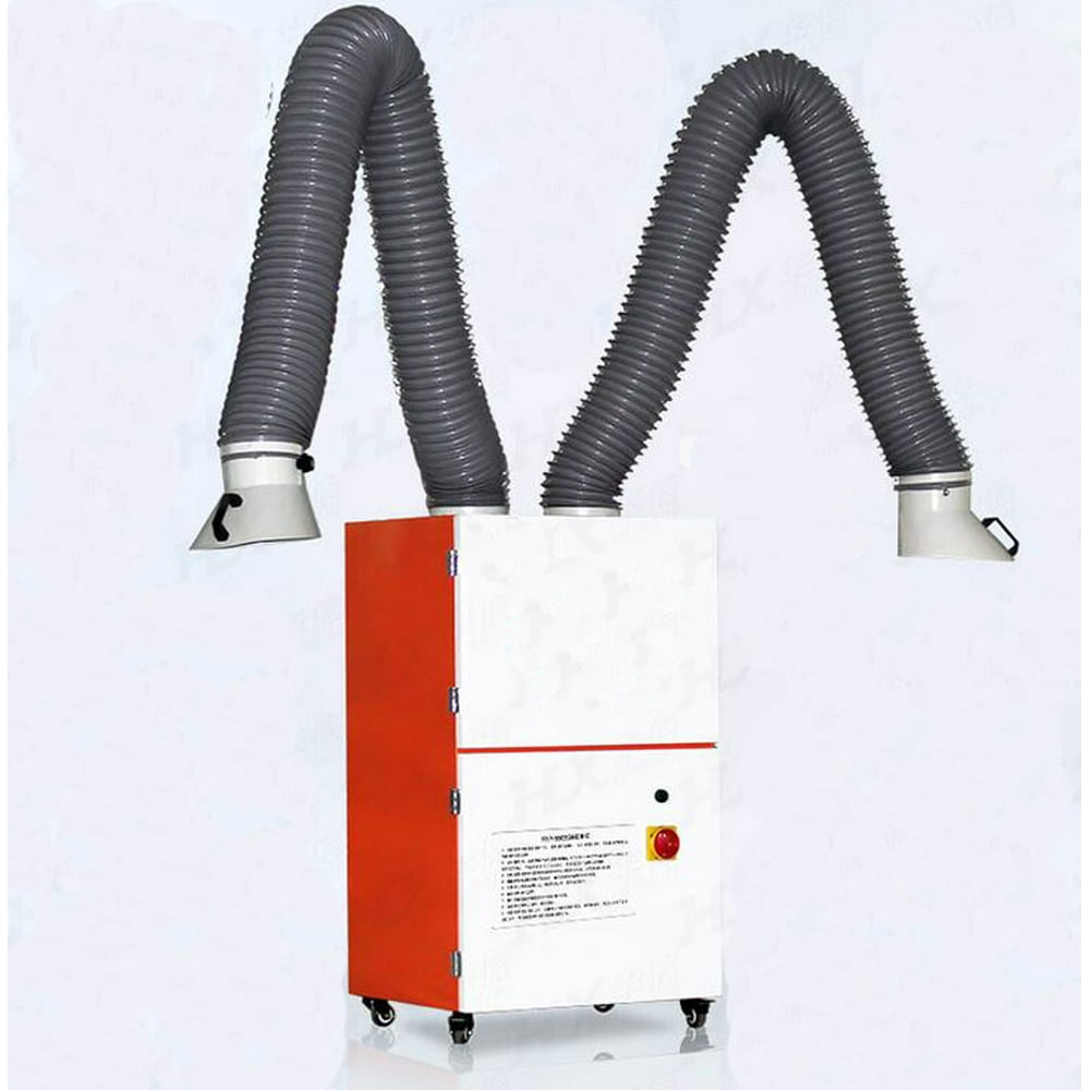 INTBUYING Portable Welding Fume Extractor Dualarm Dry Smoke Purifier