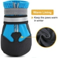 thumbnail image 2 of 4Pcs Winter Snow Dog Boots Neoprene Nonslip Rubber Sole Dog Shoes for Medium Large Dogs, 2 of 6