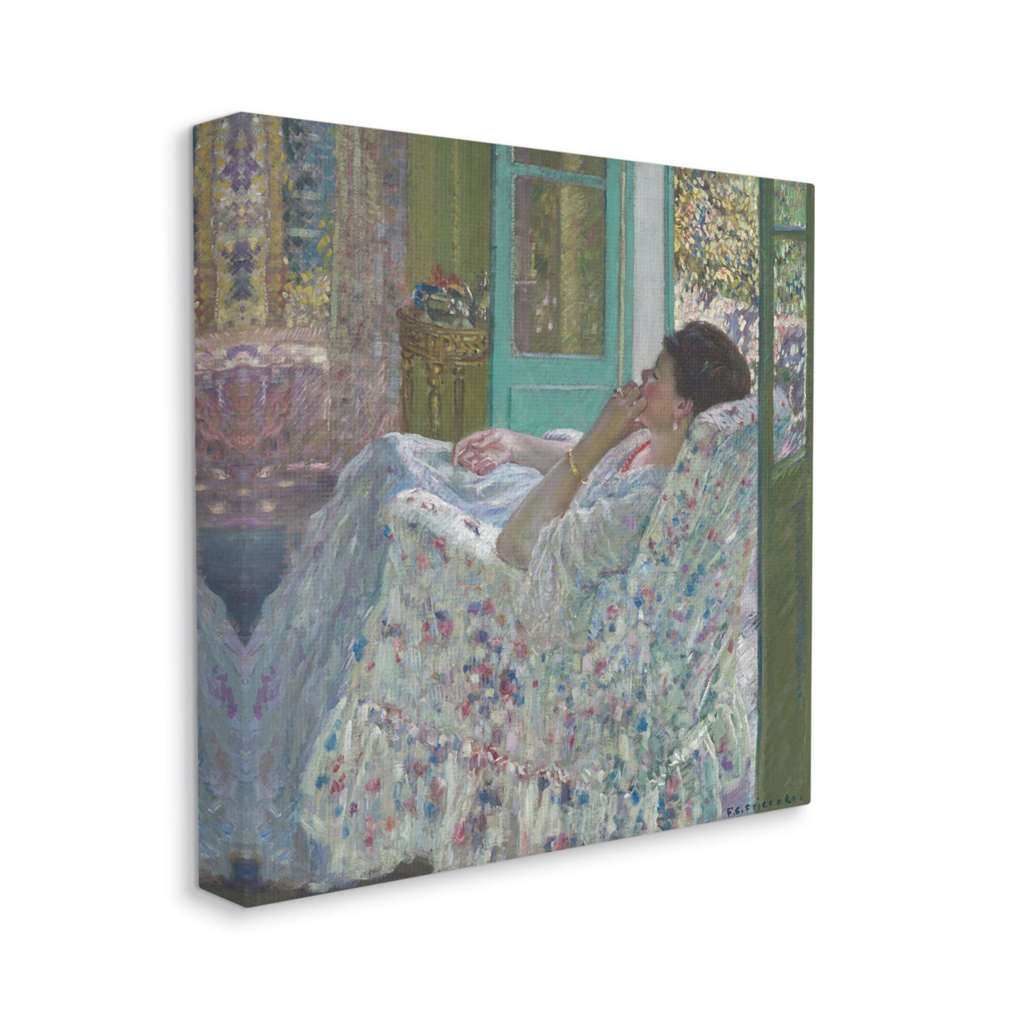 Stupell Industries Afternoon Yellow Room Frederick Carl Frieseke Classic Painting Painting Gallery Wrapped Canvas Print Wall Art, Design by one1000paintings