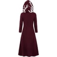 thumbnail image 3 of Womens Festival  Dresses Dresses for Women Sweater Medieval Hooded Fall Winter Dresses 2023, 3 of 6