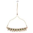 thumbnail image 5 of Efulgenz Indian Jewelry Set Kundan Crystal Choker Necklace Dangle Earrings Maang Tikka Head Chain Bollywood Wedding Jewelry for Women, Green, 5 of 5
