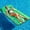 02-Green stripes, variant on Oversized Float 72" x 38", X-Large Fabric-Covered Lounge Chair with Headrest, Inflatable Pool Lounger, Floaties, Party Decorations for Adults
