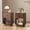 Walnut-2pcs, variant on Fluted Nightstand Set of 2, Mid Century Bedside Tables with Drawer & Storage, Small End Tables for Bedroom, Walnut