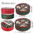thumbnail image 3 of HmNPlay Heavy Duty Christmas Wreath Storage Bag 30 Inch Red Zippered Clear Top Polyethylene Garland Container with Handles for Holiday Décor Protection (1 Pack), 3 of 8