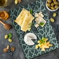 thumbnail image 5 of Moroccan Cutting Board, Historical Heraldic Empire Design Interlace Form Mix of Star Flowers Motifs Print, Decorative Tempered Glass Cutting and Serving Board, Large Size, Grey, by Ambesonne, 5 of 5