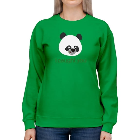 I Caught You Panda Sweatshirt Women -Image by Shutterstock, Female 3X-Large