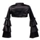 thumbnail image 5 of Camisola de encaje estilo gótico oscuro con mangas largas y capucha para mujer, 5 of 6
