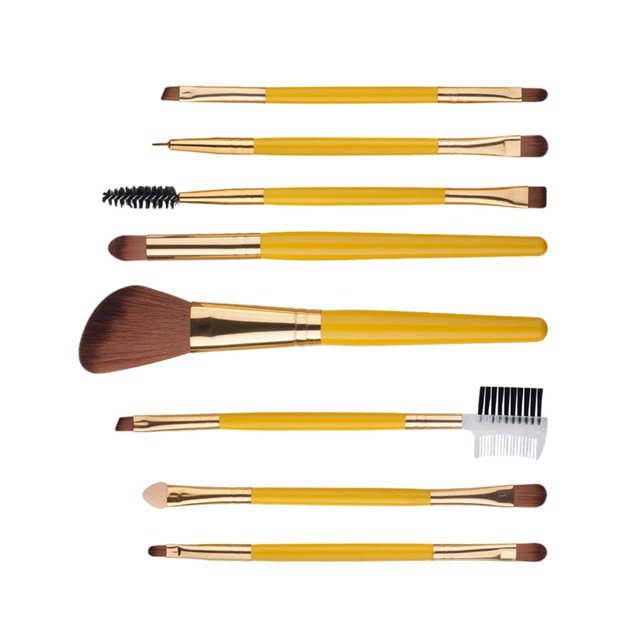 El De Del Dobr-al De Del Polvo 8pcs Se Ruboriza Del Cepillo Del Maquilje Colcomx Kit de cepillo de maquillaje