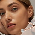 thumbnail image 2 of AIYUQ.U Stainless Steel Nose Rings - Women's Nostril Studs Piercing Jewelry，Rose Gold, 2 of 8