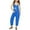 Blue, variant on Girls Summer Print V Neck Sleeveless Romper Loose Fit Casual Jumpsuit With Pockets For And Juniors Lightweight And Comfortable Romper Girl