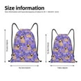 thumbnail image 4 of Easygdp Pugs and Flowers Drawstring Backpack, Beach Sackpack, Travel Sackpack Lightweight for Sports, Gym, Travel, Swimming - Medium, 4 of 9