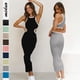 thumbnail image 2 of Moda europea y americana nuevo jersey con cuello redondo ajustado hueco sin espalda vestido de corredor sexy que cubre la cadera falda acanalada de longitud media, 2 of 5