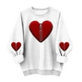 thumbnail image 2 of Wowcloth Woman's Crewneck Sweatshirt, Valentine's Day Print Long Sleeve, Fashion Casual for Daily Wear, 2 of 6