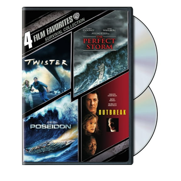 4 Film Favorites: Survival Collection Twister, Poseidon, The Perfect Storm, Outbreak (DVD)