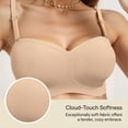 thumbnail image 7 of Alun Womens Soft Comfortable No Underwire Bras Seamless Push up Bralettes Full Coverage Breathable Fabric Pure Color Casual Tshirt Brassiere for Everyday Wear Khaki XL, 7 of 7
