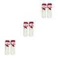 thumbnail image 4 of Wweixi Winter Socks With Moisture-wicking Technology Soft And Comfortable For Feet Wide Application Red hat snowman 3Set, 4 of 6