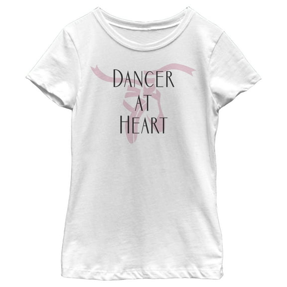 Girl's Lost Gods Ballet Dancer at Heart  Graphic Tee White Large