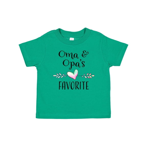 Inktastic Oma and Opa's Favorite- Heart Grandchild Boys or Girls Baby T-Shirt