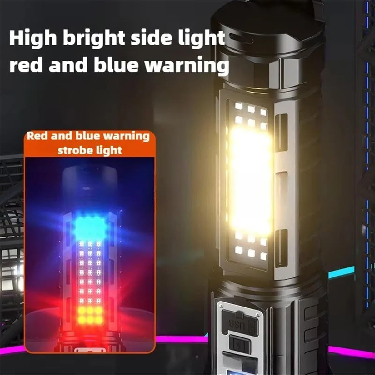 Rechargeable Flashlight 100000 High Lumens Large Remote Lighting Adjustable Zoom for Outdoor Very Bright Lighting