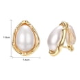 thumbnail image 4 of Yoursfs Vintage Teardrop Pearl Clip on Earrings for Women Ivory Faux Pearl and Gold Plated Clip Earrings Hypoallergenic Non Pierced Earrings Jewelry Gifts, 4 of 6