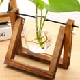 thumbnail image 3 of veasfak Jardinière en Verre Terrarium avec Support en Bois Rétro et Support Pivotant en Métal Style7, 3 of 9