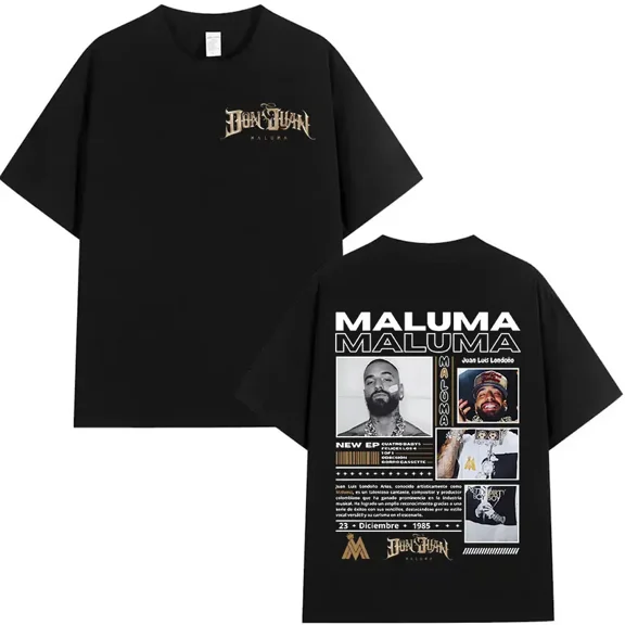 Rapper MALUMA 2025 Album Graphic T Shirt Men's women Hip Hop Retro Style Short Sleeve T-shirt Fashion Tees Streetwear