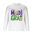 thumbnail image 5 of Rciityk Mardi Gras Men's Long Sleeve Shirts Fashion Carnival Printed Crew Neck Sim Fits T Shirt Holiday Party Tops, 5 of 5