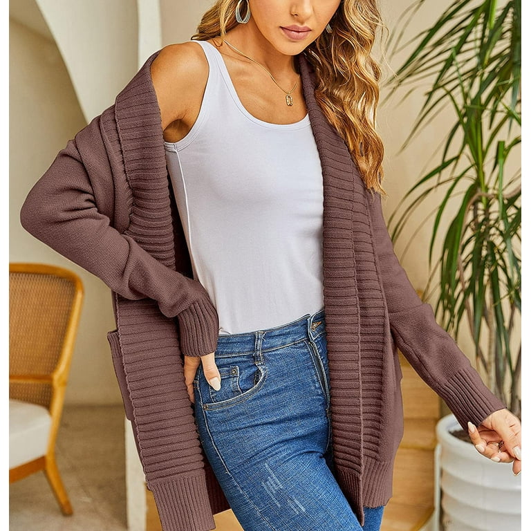 Chunky knit top boyfriend cardigan