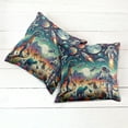 thumbnail image 6 of Ambesonne Outer Space Throw Pillow Cover 2 Pack, Surreal Astronaut Moon, 16", Multicolor Teal Red, 6 of 7