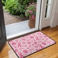 thumbnail image 2 of Pink Breast Cancer and Pioneer Flower Love Door Rugs,Washable Non Slip Door Mats Indoor,Decorative Door Mats,Entry Mat Indoor for Entrance,Bedroom,Kitchen,Bathroom,30"x17", 2 of 6