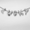 thumbnail image 2 of Collar con colgante de letra redonda Yashi acero de titanio ajustable Unisex 40 cm, 2 of 5