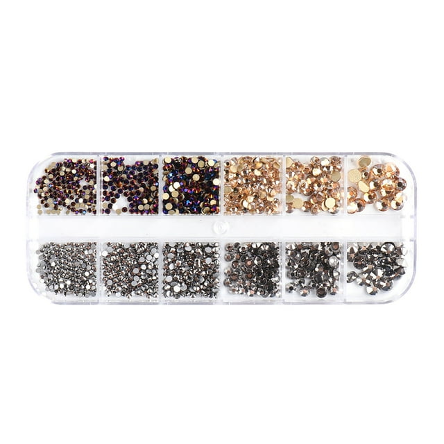 Nail Stickers Stick on Nails Glow in The Dark Full Color Mix And Match Size Glow-In-The-Dark Glass Nail Sticker Rhinestones