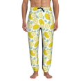 thumbnail image 2 of Sweatpants for Men - Cute Lemon Light Green Leaves Adjustable Elastic Band Mens Joggers With Pockets, Athletic Workout Gym Casual Track Pants for Men, 2 of 7