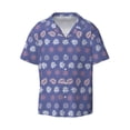 thumbnail image 5 of PAYOHTO Boho Rows Of Flowers And Leaves Mens Hawaiian Casual Short-sleeved Shirt Tropical Summer Beach Button Down Shirts, 5 of 7