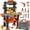 Black, variant on LINXUXIE 156PCS Pretend Construction Toy Set with Drill, Orange Kids Toy Workbench Playset Tools for Kids Ages 3 4 5 6 7 8 Years Old, Ideal Birthday Gifts for Boys