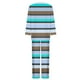 thumbnail image 4 of Puntoco Traje De Pantalón Y top De Cuello Redondo De Manga Larga Con Estampado Informal A Rayas De Verano Para Mujer Azul Cielo L, 4 of 5