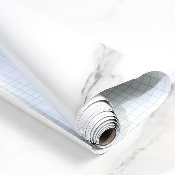 LotFancy Marble Peel and Stick Wallpaper, 23.6 x 118 in, Glossy Granite Contact Wall Paper