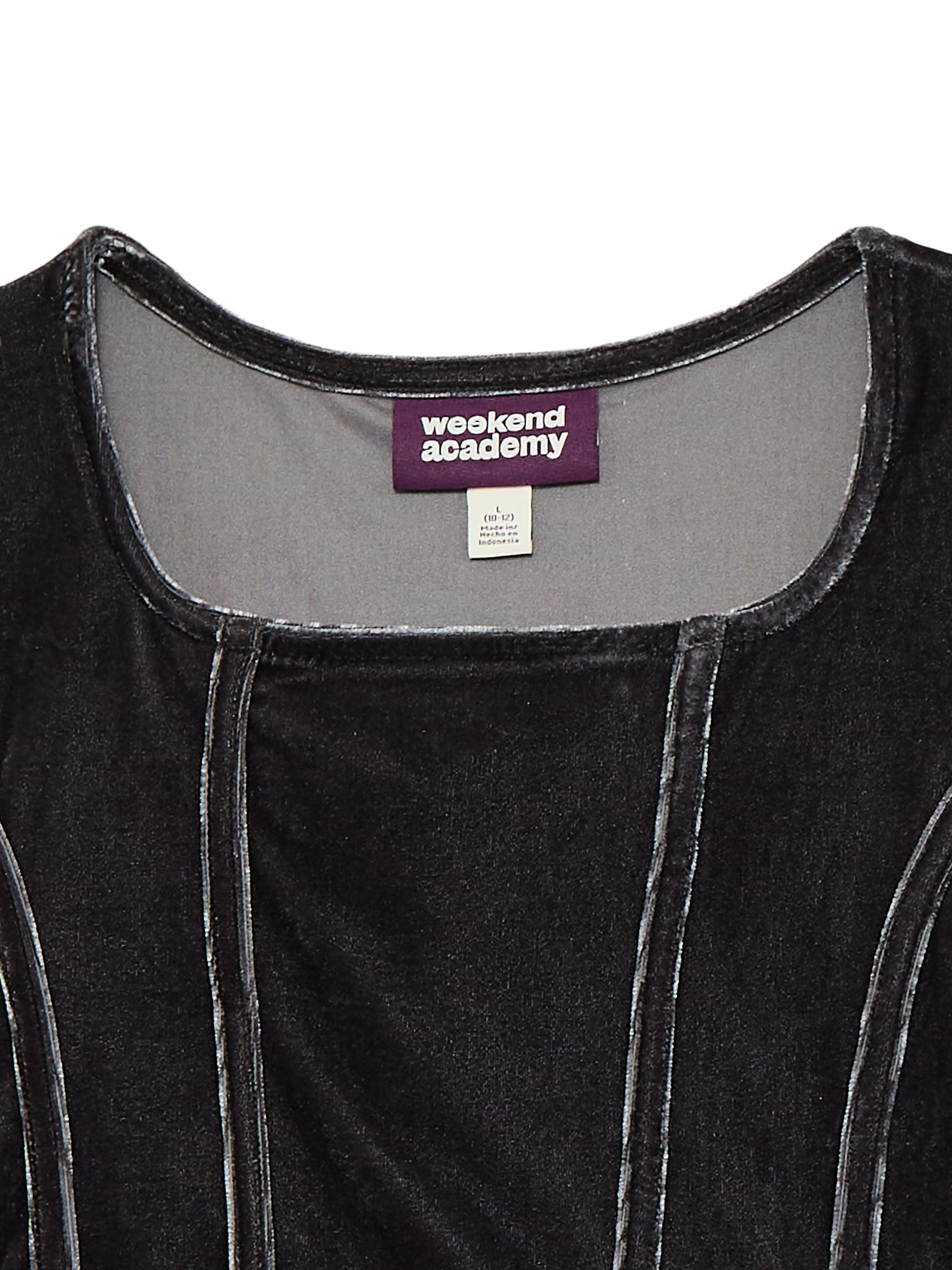 Weekend Academy Girls Velvet Corset Top with Long Sleeves, Sizes 4-18