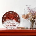 thumbnail image 2 of GZHJMY Christmas Red Snowflake Wall Clock, Silent Non Ticking Battery Operated Creative Decorative Round PVC Clock for Kitchen, Living Room, Bathroom, Home School Office Decor, 10 Inch, 2 of 7
