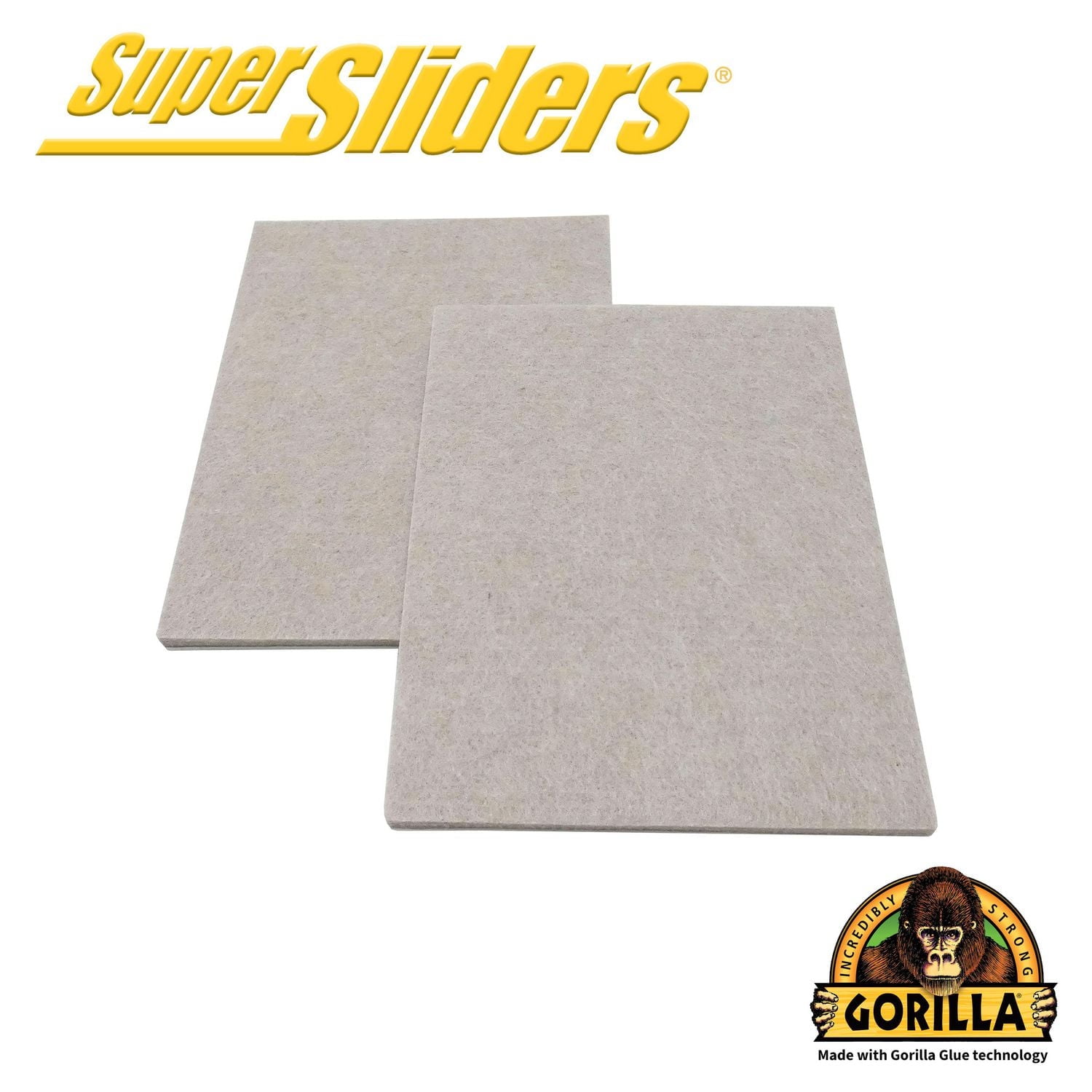 Super Sliders With Gorilla Glue 4-1/2"x6" Felt Blanket 2pc, Felt Blanket 2pc