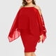 thumbnail image 5 of Vestido largo con volantes de encaje para mujer talla grande - Hombros descubiertos y manga media - Vestido de noche formal retro - Para bodas y bailes de graduación, 5 of 8