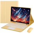 thumbnail image 1 of Funda con teclado táctil para iPad de 6.ª y 5.ª generación (modelo 2018 2017, 9,7 pulgadas), iPad Air 2 / Air 1 (9,7 pulgadas), con ratón - Teclado Bluetooth táctil magnéticamente desmontable, 1 of 8