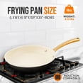 thumbnail image 2 of NutriChef, Non Stick Frying Pan, Ceramic Pan, 10”, Medium Skillet w/Golden Titanium Coated Handle, Stain-Resistant and Easy to Clean, Professional Home Cookware, 2 of 5